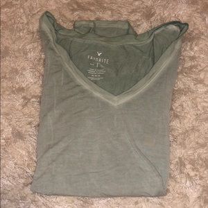 american eagle green tie dye v neck